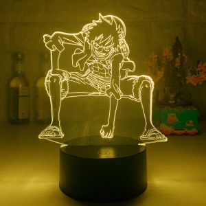 ΦΩΤΙΣΤΙΚΟ LED ΣΧΕΔΙΟ ONE PIECE LUFFY ΜΕ ΤΡΙΣΔΙΑΣΤΑΤΟ ΕΦΕ ΠΟΥ ΑΛΑΖΕΙ 7 ΧΡΩΜΑΤΑ - 3DΝ224