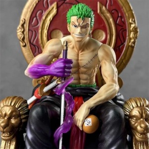 ΦΙΓΟΥΡΑ  3D ONE PIECE Zoro Throne GK two head 32cm one piece PVC action figure D-FGA360